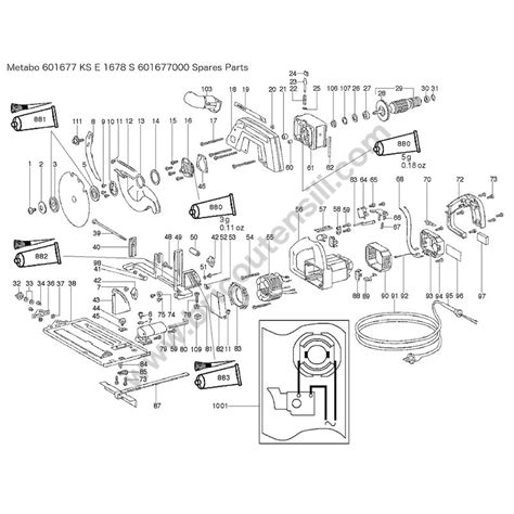 Metabo Circular Saw KSE1678S Spares Parts