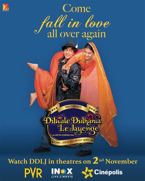 Dilwale Dulhania Le Jayenge To Re-Release In Theatres On Shah Rukh Khan's Birthday - Edinburg Post