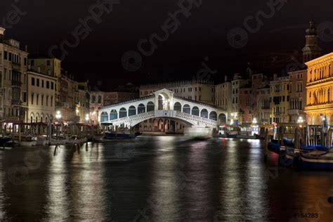 Ponte Di Rialto By Night, Stock Photo | Crushpixel