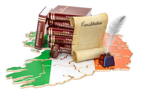 Constitution of Ireland Concept, 3D Rendering Stock Illustration ...