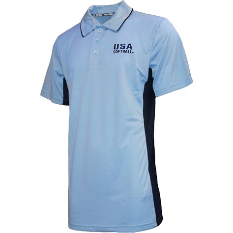 USA Softball Umpire Polo Powder Blue (#1030) – Official Gear