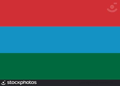 The Republic of Karelia flag image for any design in simple style. The Republic of Karelia flag ...