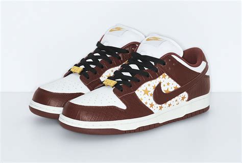 Supreme Nike SB Dunk Low Stars Release Date - Sneaker Bar Detroit