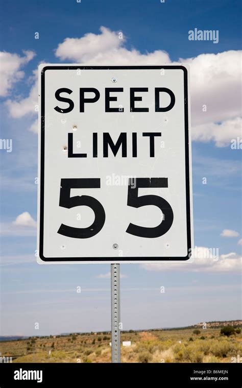 Road sign speed limit 55, USA Stock Photo - Alamy