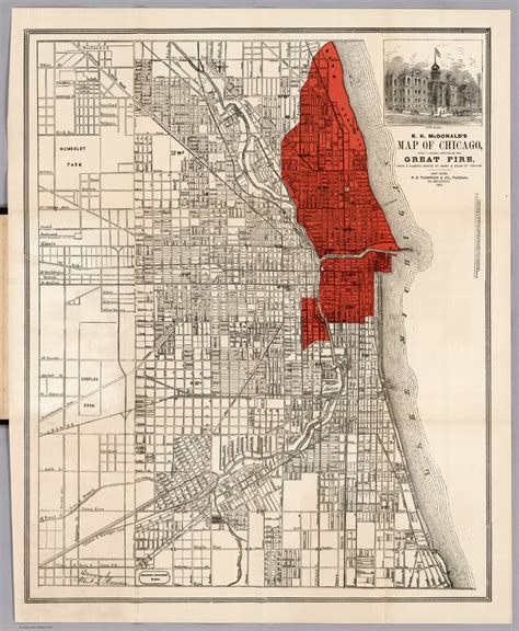 Map showing the extent of the great Chicago Fire : r/Maps