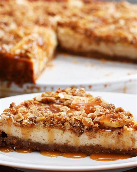 Caramel Apple Crumble Cheesecake