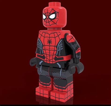 LEGO Custom PAD PRINTED Marvel Far From Home Movie Spider-Man Minifigure Minifig #Lego (With ...