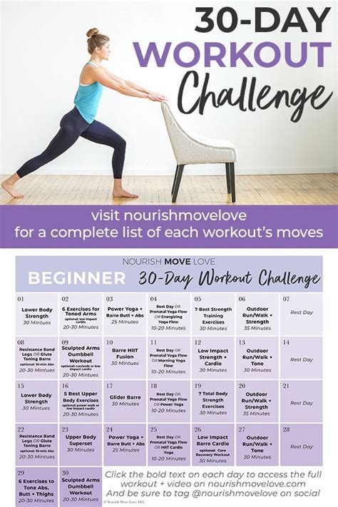 Beginners Fitness Workout Plan Printable