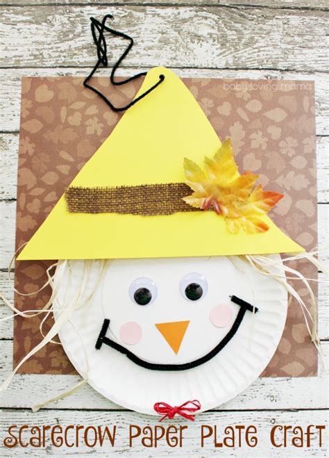 Scarecrow Paper Plate Craft for Thanksgiving