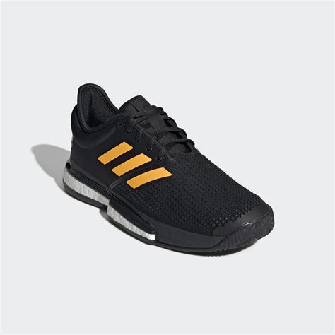 Adidas Mens SoleCourt Tennis Shoes - Core Black - Tennisnuts.com