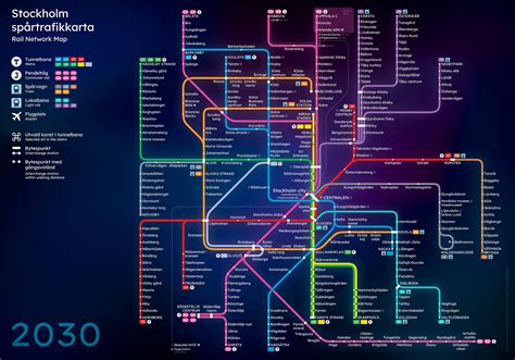 New rail transit map for Stockholm, Sweden : r/fuckcars