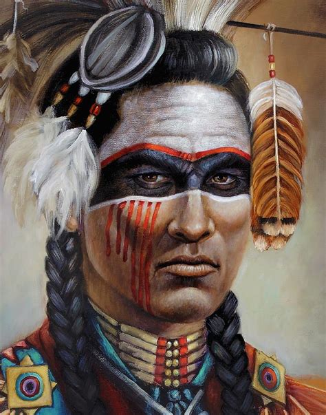 Red Road Warrior Detail by Geraldine Arata | Native american wars, Native american face paint ...