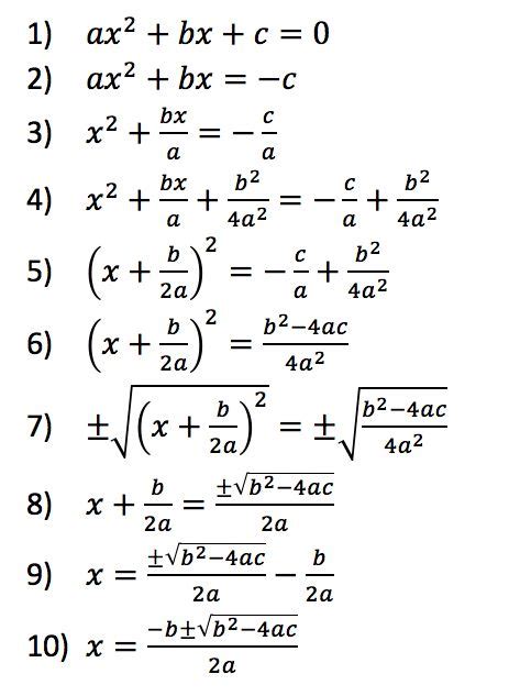 quadratic formula proof - Google 검색 | Math | Pinterest | Search and Google