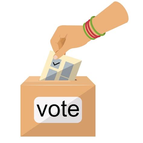 Premium Vector | Hand voting ballot box icon, election vote concept, simple line design for ...