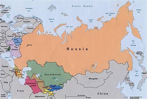 Russia continent map - Russian continent map (Eastern Europe - Europe)