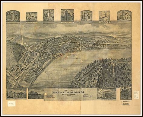 Duncannon PA Panoramic Map Dated 1886. This Print is a | Etsy | Panoramic map, Vintage map decor ...