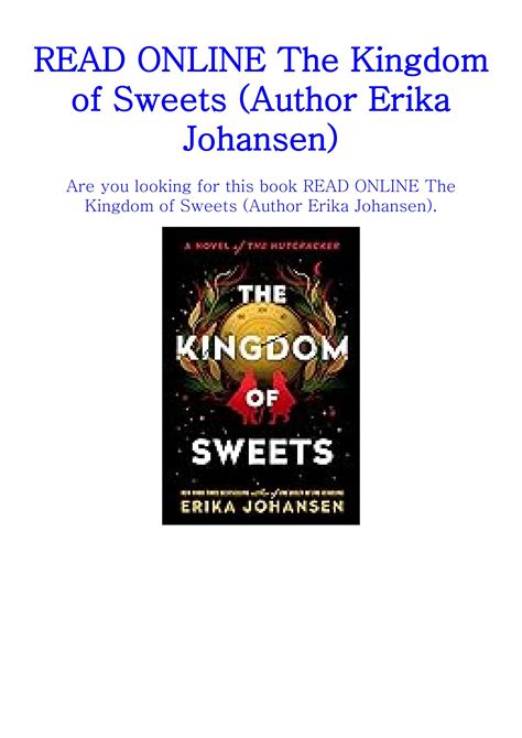 READ ONLINE The Kingdom of Sweets (Author Erika Johansen) by ...