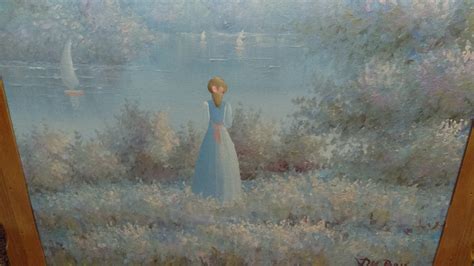 Lady by the lake oil painting | InstAppraisal