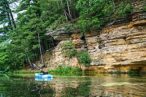 Kayaking on Mirror Lake in Wisconsin - Wander The Map