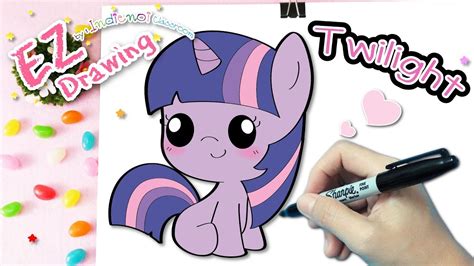 HOW TO DRAW Twilight Sparkle(My little Pony)★Chibi&Kawaii version★Tutorial For kids&Beginner ...