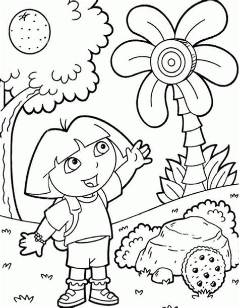 Coloring Pages | Cartoon Coloring Pages For Dora The Explorer