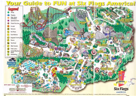 Six Flags Parks Map Usa