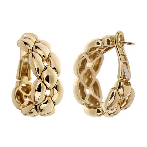 Cartier Vintage Gold Chain Link Earrings Available For Immediate Sale ...