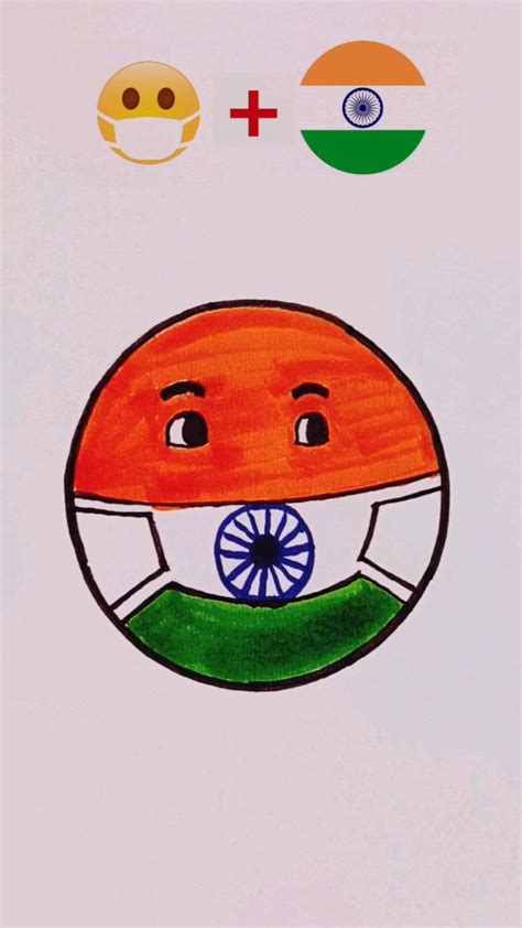 Tricolour emoji Indian flag 🇮🇳 art#shorts#india#flag#viral#trending# ...