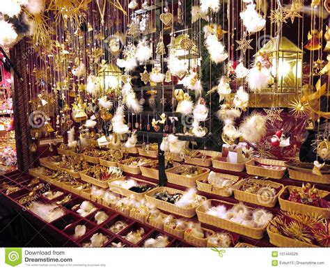 Christmas Decoration on the Christmas Market. Stock Image - Image of ...