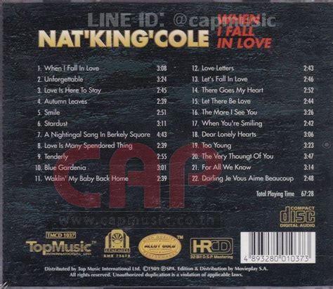 CD Nat King Cole When I Fall In Love (Alloy Gold) - CAPMUSIC