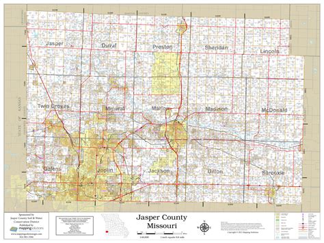 Jasper County Missouri 2021 Wall Map | Mapping Solutions