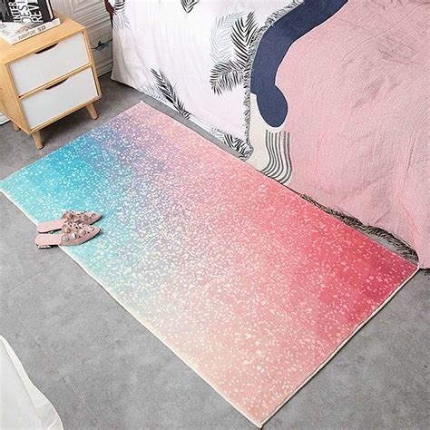 Colorful Bed Side Soft Plush Carpet - Warmly Home