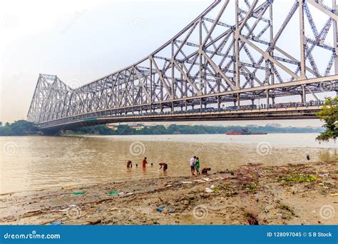 View of Historic Second Howrah Bridge on Hooghly River Kolkata Editorial Image - Image of river ...