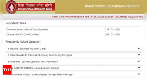 BSEB Sakshamta Pariksha 2024: Admit Card Released for Bihar Teacher Competency Test 2024 ...