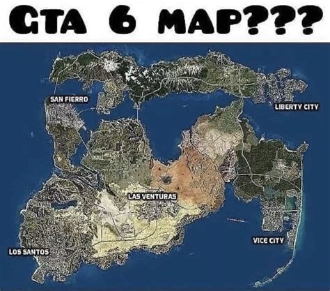 GTA6 map concept blends all cities into a giant open world