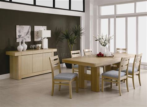 Natural Light Ash Finish Modern Dining Room Set w/Options