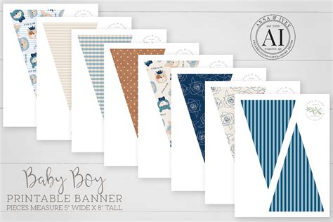 Printable Baby Boy Banner - Anna & Ivey