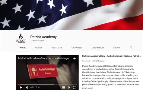 Patriot Academy on YouTube - Patriot Academy