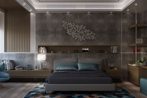 Modern adult bedroom on Behance