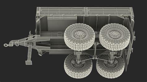 3D Military Drop Side Cargo Trailer M1095 Camouflage model - TurboSquid 1771852