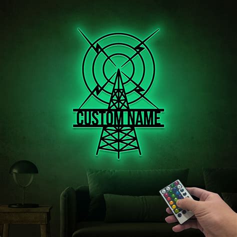 Custom Ham Radio Metal Wall Art With Led Light, Personalized Amateur ...