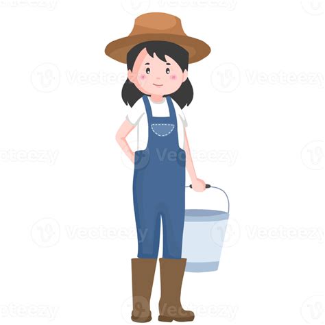 woman farmer, agricultural Cartoon character illustrations 10864638 PNG