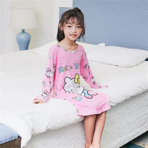 Aliexpress.com : Buy 2018 Leisure Autumn Girls Nightgown Long Sleeve Pajamas For Children ...