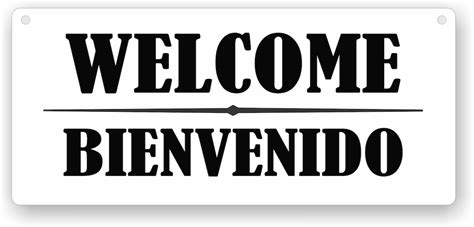 Welcome Bienvenido 4 X 9 Aluminum Sign With | Etsy