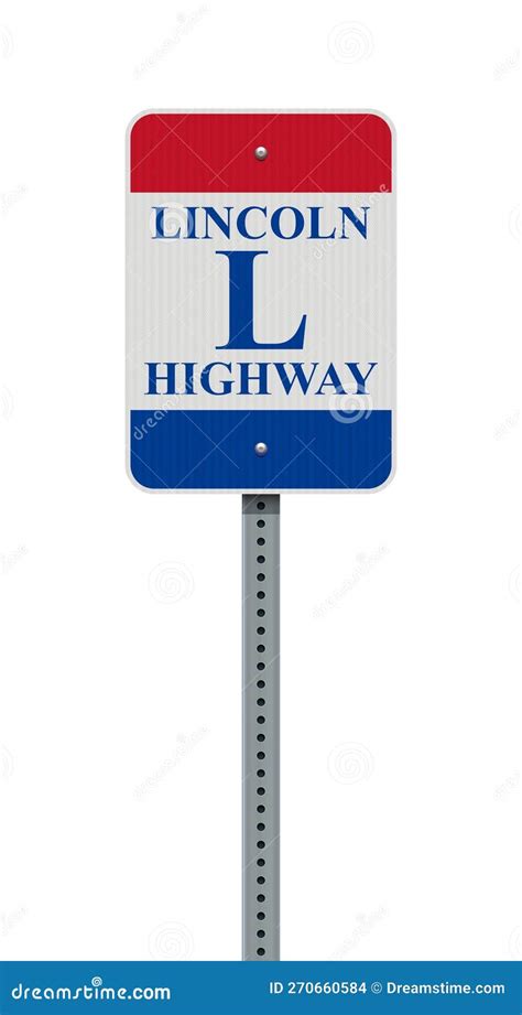 Lincoln Highway road sign stock illustration. Illustration of francisco ...