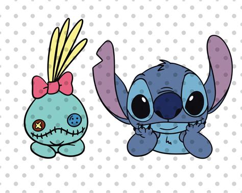 Stitch Lilo Scrump Coloring Disney Doll Svg Drawing Silhouette Voodoo Tattoo Cricut Drawings ...