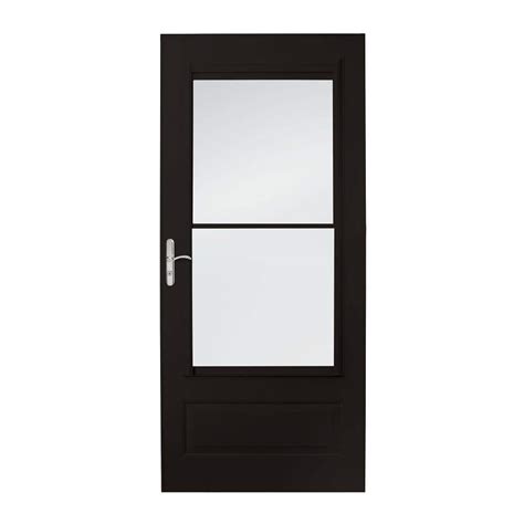 Reviews for Andersen 36 in. x 80 in. 400 Series Black Universal Self-Storing Aluminum Storm Door ...