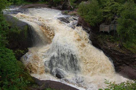 Black River Rainbow Falls Michigan - Travel the Mitten