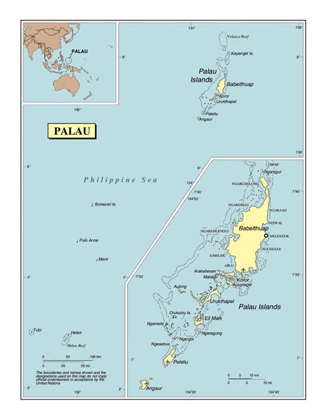 Palau Political Map By From Worlds Largest Map Store | Images and ...