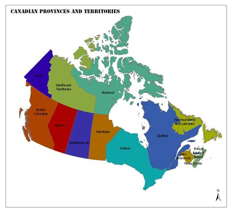 Canada Map With Provinces And Cities